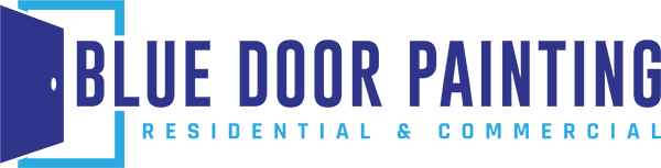 Blue Door Painting company logo for residential and commercial.